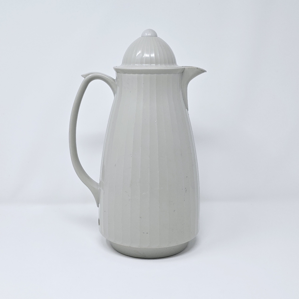 Vintage Coffee Carafe Crown Corning Thermique Pitcher Light Gray Japan